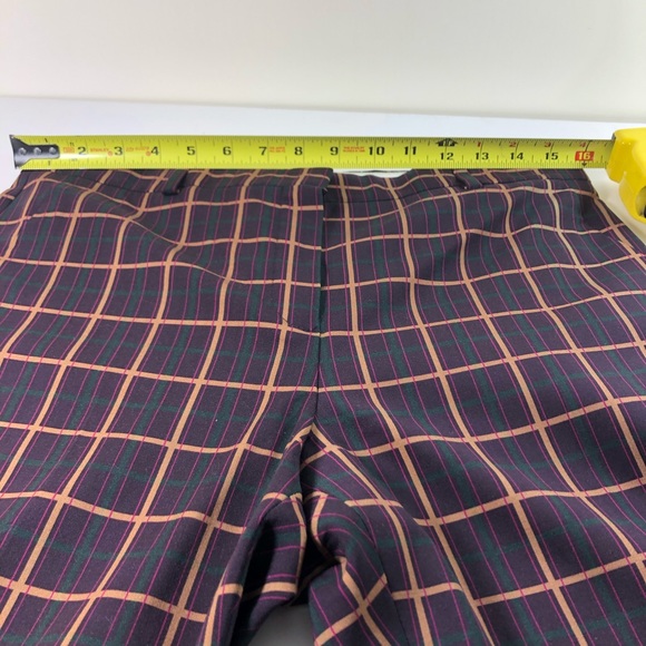 Theory Women  York Plaid Crop Cuff 100 wool pants , sz 10 NWOT - Picture 7 of 8